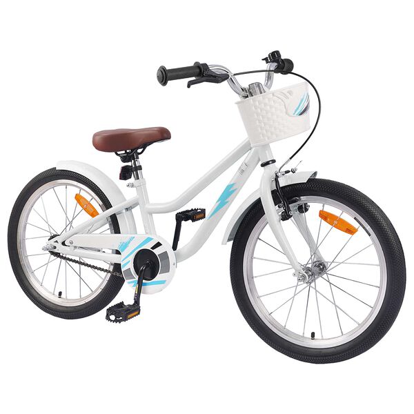 vidaXL Laste Bike 18 Tolli 5-7 aastastele Valge