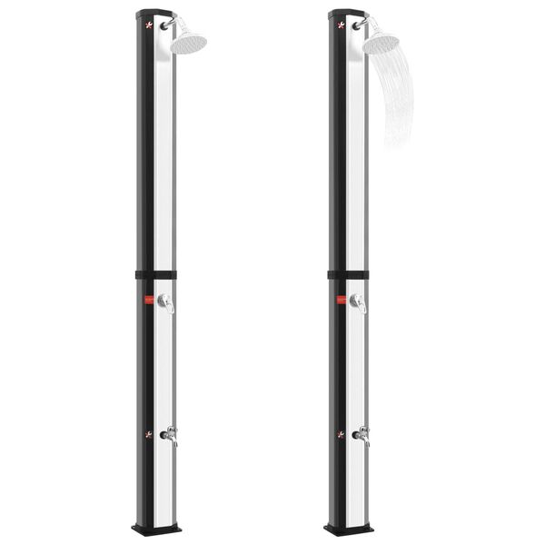 vidaXL päikesepatareidega välidušš dušiotsaku ja kraaniga, 35 l