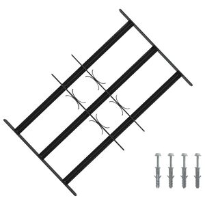 vidaXL Turva grill akendele 3 risttalaga 3 pcs 43-74 cm