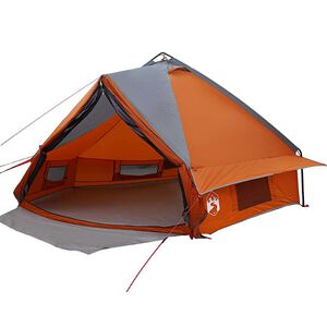 vidaXL Teepee Telk 8-Inimesele Hall ja oranž 490 x 410 x 210 cm