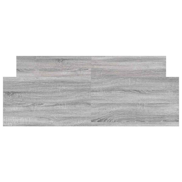 vidaXL peatsi ja jalutsiga voodiraam, hall Sonoma tamm, 135 x 190 cm