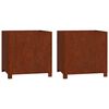vidaXL jalgadega taimekastid, 2 tk, rooste, 50x50x50 cm, Corten teras