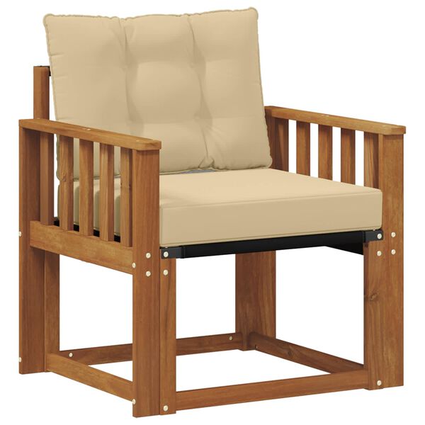 vidaXL &Otilde;uesohva Tugev acacia puit ja Textilene Neutraalne