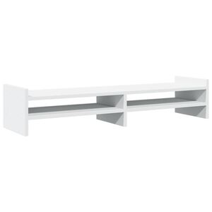 vidaXL monitorialus, valge, 100 x 27 x 20 cm, tehispuit