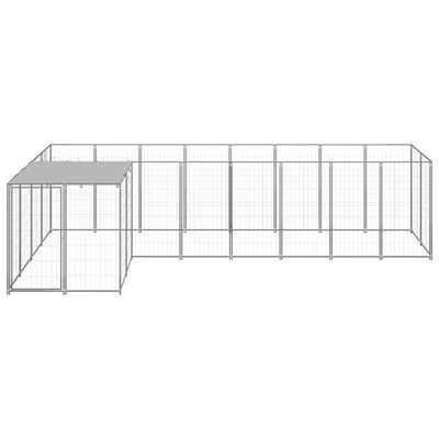 vidaXL koeraaedik, hõbedane, 6,05 m², teras