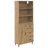 vidaXL K&otilde;rgushein 2 tk K&auml;sit&ouml;&ouml;puu 69,5 x 32,5 x 180 cm Tehispuit