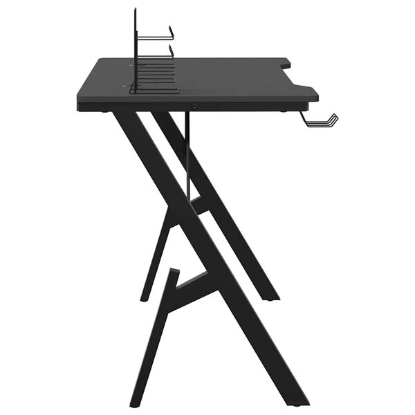 vidaXL m&auml;nguri arvutilaud Y-jalgadega, must, 90x60x75 cm