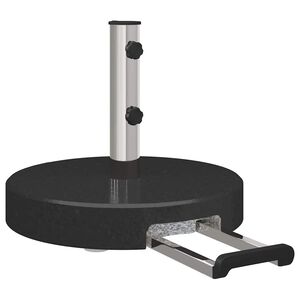 vidaXL P&auml;ikesevarju jalg Must &Oslash; 45 x 37.5 cm Graniit