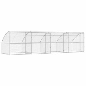 vidaXL Koerakuut 4 tk H&otilde;bedane 8 x 2 x 2 m Tsingitud teras