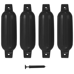 vidaXL paadi kaitseraud 4 tk, must, 41 x 11,5 cm, PVC