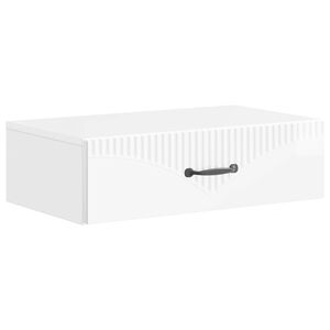vidaXL Seinale kinnitatav k&uuml;lglaud K&otilde;rgl&auml;ikega valge 59 x 34,5 x 17 cm