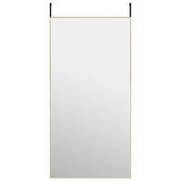 vidaXL uksepeegel, kuldne, 50 x 100 cm, klaas ja alumiinium