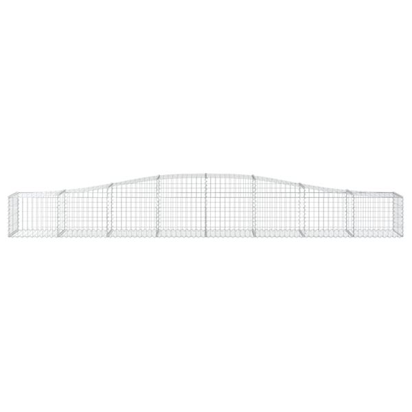 vidaXL kaarekujuline gabioonkorv, 400x50x40/60 cm, tsingitud raud