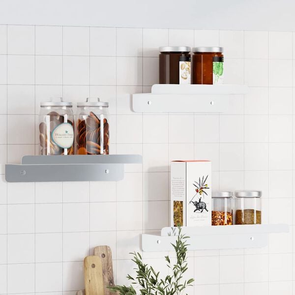 vidaXL seinariiulid 3 tk, hõbedane, roostevaba teras