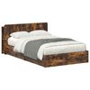 vidaXL Voodiraam ladustamisega Suitsutatud tamm 120 x 190 cm Tehispuit