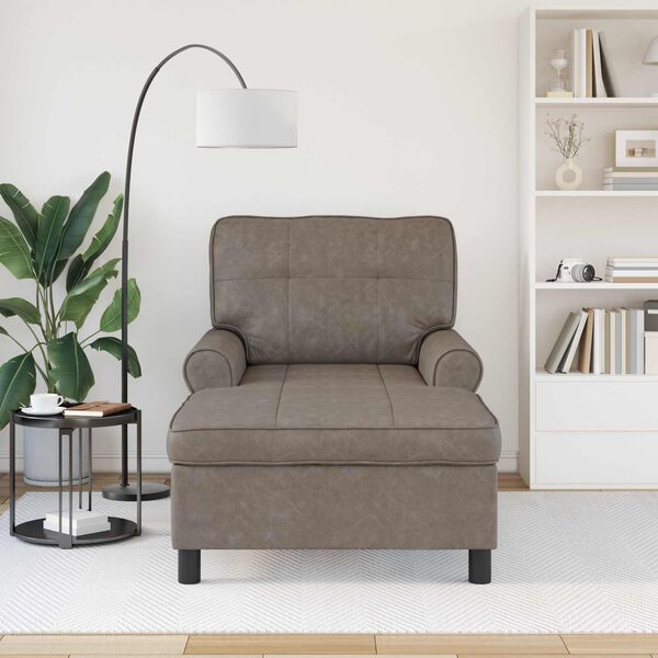 vidaXL Chaise Lounge padjaga Hall 91 x 157 x 91 cm Antiik PU