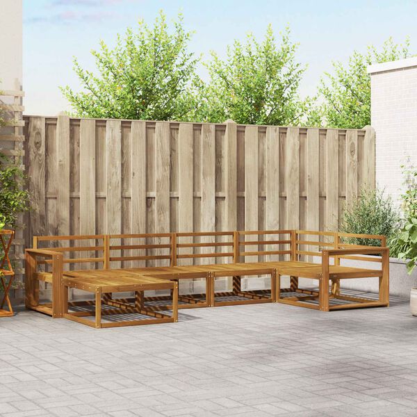 vidaXL V&auml;li diivanikomplekt 6 pcs Neutraalne Tugev akatsiapuu