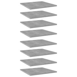 vidaXL riiuliplaadid 8 tk, betoonhall, 40x40x1,5 cm, tehispuit