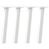 vidaXL kohvilaua jalad 4 tk valged 42 cm terasest
