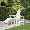vidaXL aialaud Adirondack, valge, 38 x 38 x 46 cm, HDPE