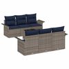 vidaXL Aia Diivanikomplekt padjaga 7 pcs Hall pol&uuml;rotang