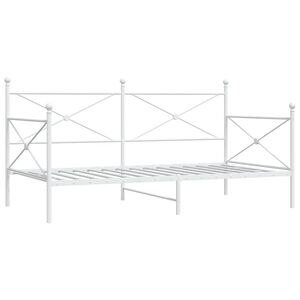 vidaXL p&auml;evavoodi ilma madratsita Valge 107x203 cm Teras