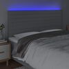 vidaXL LED-voodipeats, helehall, 180x5x118/128 cm, kangas