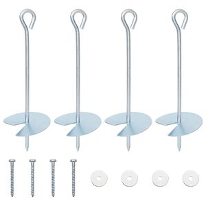 vidaXL Muldade ankurdus 4 pcs H&otilde;bedane &Oslash;10 x 30 cm