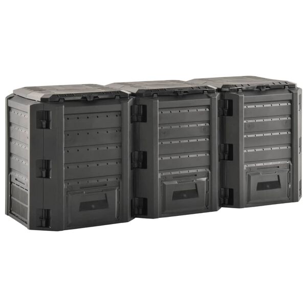 vidaXL aiakomposter, must 1200 l