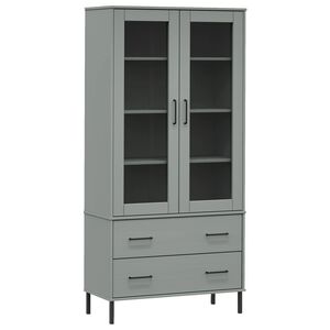 vidaXL raamatukapp metalljalgadega hall 85x35x172,5 cm t&auml;ispuit "OSLO"