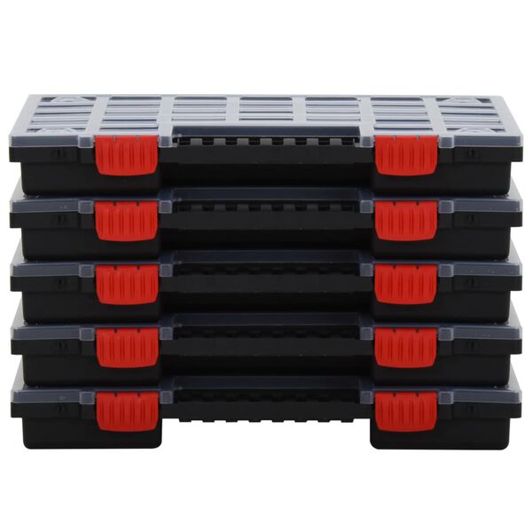 vidaXL sorteerimiskastid 10 tk, 40 x 30 x 5 cm, pol&uuml;prop&uuml;leen