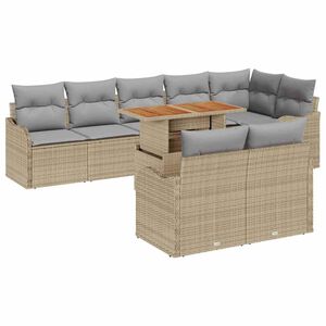 vidaXL Aia Diivanikomplekt padjaga 9 pcs beež ja helehall
