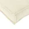 vidaXL Palleti padi cream 200 x 40 x 8 cm Oxfordi kangas