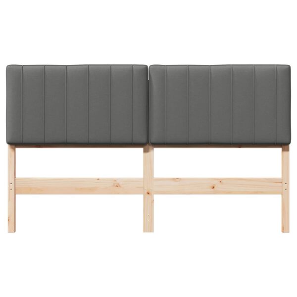 vidaXL Polsterdatud voodiots Pruun ja Heledat Hall 150 cm Tahke m&auml;nd