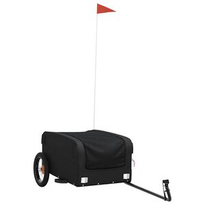 vidaXL jalgratta haagis, must, 30 kg, raud