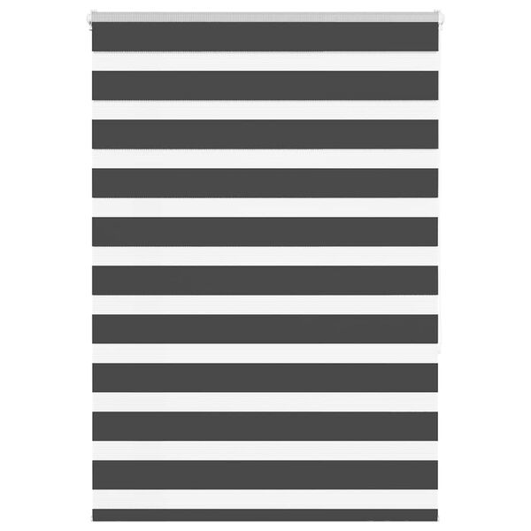 vidaXL Triibuline ruloo must 105x150 cm kanga laius 100,9 cm pol&uuml;ester