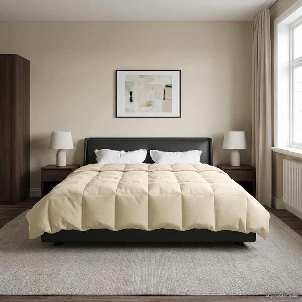 vidaXL Talve tek Rapistatud cream 220 x 240 cm Mikrokiud