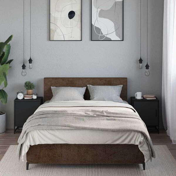 vidaXL öökapid 2 tk, must, 40x31x50 cm, tehispuit ja metall