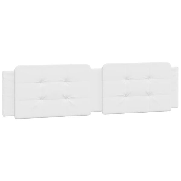 vidaXL voodipeatsi padi Zadar, valge, 200 cm, kunstnahk