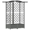 vidaXL T&otilde;stetud Padi Kase ja Katusega Helehall 124 x 40 x 123 cm PP