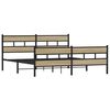 vidaXL metallist voodiraam ilma madratsita Sonoma tamm 193x203 cm