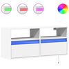 vidaXL teleri seinakapp LED-tuledega, valge, 100 x 31 x 45 cm