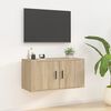 vidaXL seinale kinnitatav telerikapp, Sonoma tamm, 80x34,5x40 cm