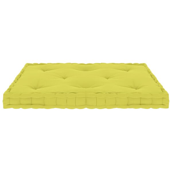 vidaXL euroaluse istumispadi, roheline, 73 x 40 x 7 cm, puuvill