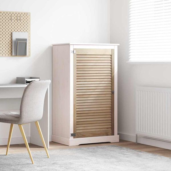 vidaXL Kappi Uks uksega Neutraalne 110 x 2,1 x 59,5 cm Tahke m&auml;nd