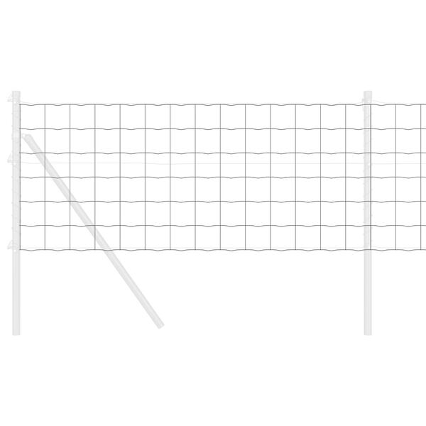 vidaXL Euroopa aed Hall 0,4 x 50 m PVC-kaetud raud
