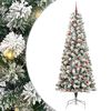 vidaXL Kunstlik kokkupandav j&otilde;ulupuu Roheline ja Valge 240 cm