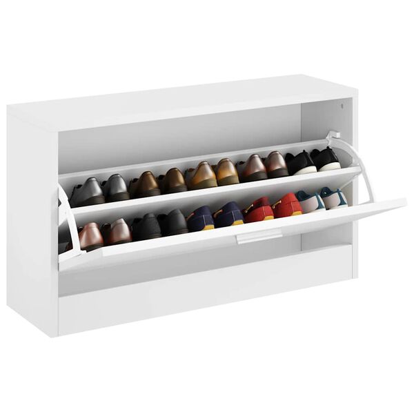 vidaXL jalatsipink valge 80 x 24 x 45 cm