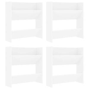vidaXL seina kingakapid 4 tk, valge, 60 x 18 x 60 cm, tehispuit