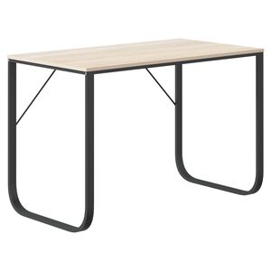 vidaXL kirjutuslaud, must ja tamm 110x60x73 cm puitlaastplaat